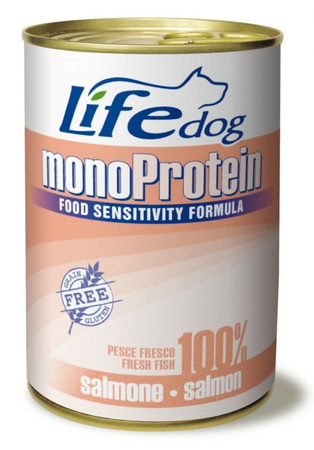 LIFE DOG pusz.400g MONOPROTEIN SALMON /24