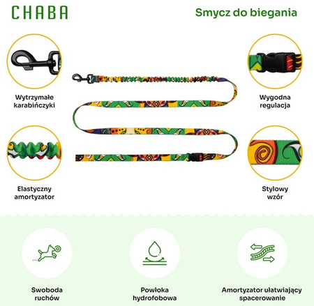 CHABA Smycz z amortyzatorem do biegania Story III L 25mm/280cm Jumbo