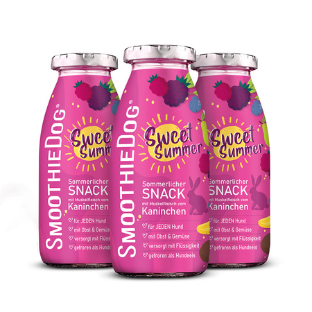 SmoothieDog Kaninchen Sweet Summer - smoothie dla psa królik z marchewką i owocami (250ml)