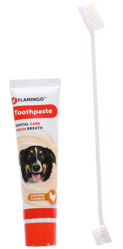 FLAMINGO PASTA DENTAL KURCZAK 85g +SZCZOT 09/2024