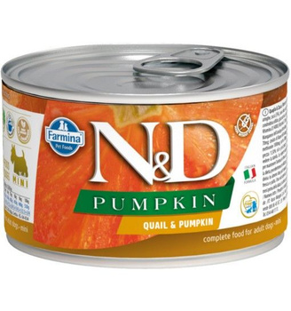 Farmina ND GF Quail and Pumpkin Adult Mini - przepiórka i dynia 140g