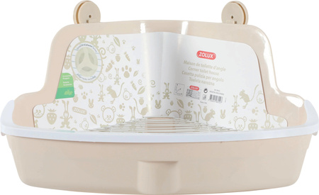 ZOLUX Toaleta narożna dla gryzonia duża 415x310x205 mm kol. beżowy