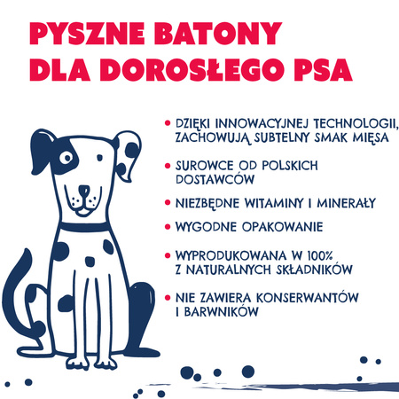 Karma mokra dla psa TEO baton bogaty w wołowinę 900 g