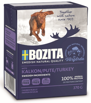 Bozita Dog Tetra Recart z indykiem w galaretce kartonik 370g [termin ważności: 09.2025]