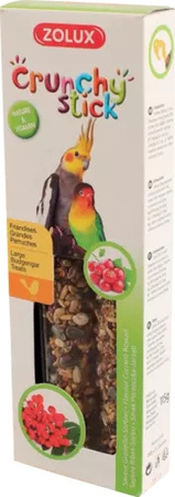 ZOLUX Kolba Crunchy Stick średnia papuga porzeczka jarzębina 115 g