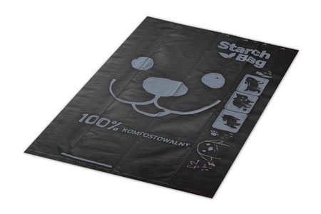 STARCHBAG Kompostowalne BIOworki na odchody 63 rolki x 15szt, kol. czarny