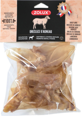 Zolux Przysmak naturalny dla psa Uszy jagnięce 200 g