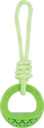 ZOLUX Zabawka dla psa okrągła ze sznurem TPR SAMBA 26 cm kol. zielony