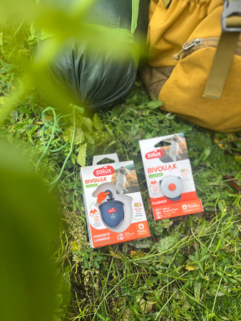 ZOLUX Świecąca zawieszka do obroży dla psa BIVOUAK niebieska na USB