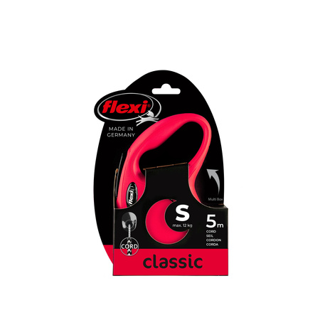 FLEXI Smycz automatyczna dla psa NEW CLASSIC linka S 5m czerwona
