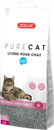 ZOLUX Żwirek dla kota mineralny pochłaniający perfumowany PURECAT 20 l