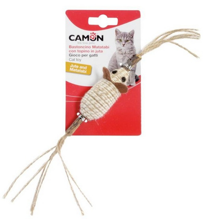 Camon Cat Toy Matatabi Kij z myszą jutową