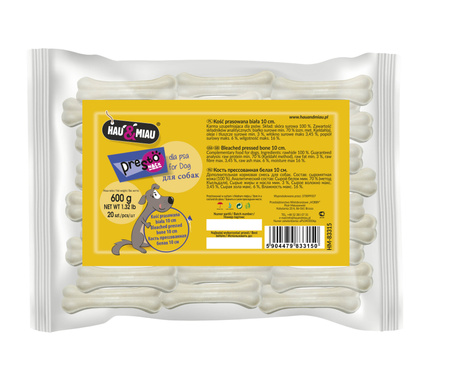 KOŚĆ PRASOWANA HM BIAŁA 10cm, 20szt/op, 600g/op, 20opak/karton