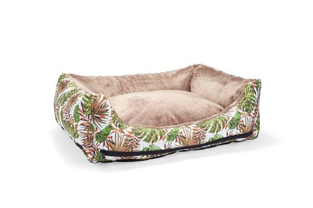 BIMBAY KANAPA KROPKA LIŚCIE BEŻ 2 80x65