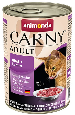 Animonda Carny Adult Wołowina + Jagnięcina puszka 400g