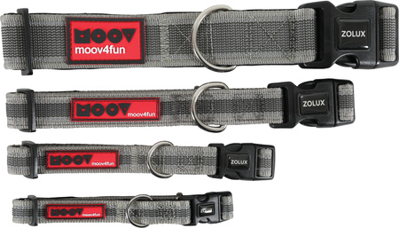 Zolux Obroża dla psa regulowana MOOV 20 mm kol. szary