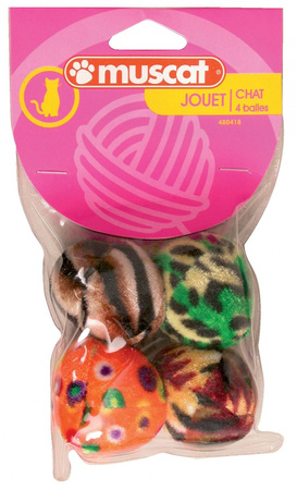 ZOLUX Zabawka dla kota zestaw 4 piłek wielokolorowych