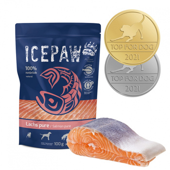 Icepaw High Premium - czysty łosoś dla psów 100% 100g