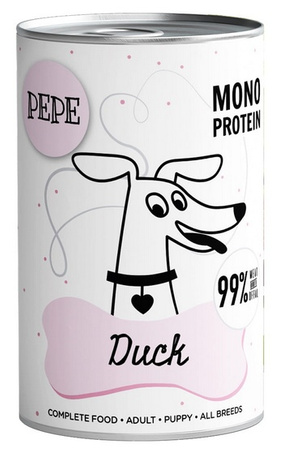 PEPE 400g DUCK MONOPROTEIN mokra karma    dla psa