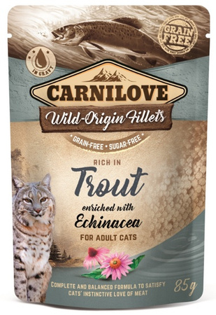 Carnilove Cat Trout & Echinacea - pstrąg i Echinacea saszetka 85g