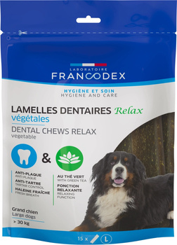*- FRANCODEX Paski do gryzienia RELAX L usuwające kamień i brzydki zapach z pyska 502,5 g/15 pasków (309872)