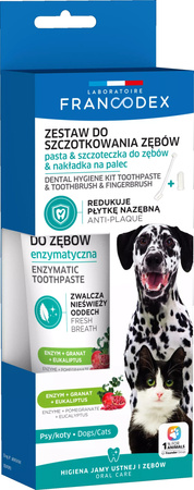 FRANCODEX PL Zestaw szczoteczka i pasta enzymatyczna do czyszczenia zębów