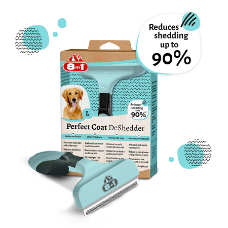 8in1 Zgrzebło do dla psa wyczesywania podszerstka Perfect Coat L