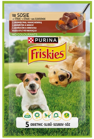 Friskies Dog Adult Jagnięcina i marchewka w sosie saszetka 85g