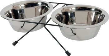 ZOLUX Miski dla psa na stojaku metalowym INOX 2 szt. 700 ml