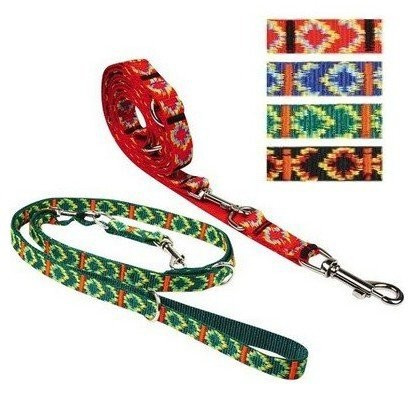 CHABA Smycz taśma regulowana ozdobna - 20mm x 130/260cm czarna