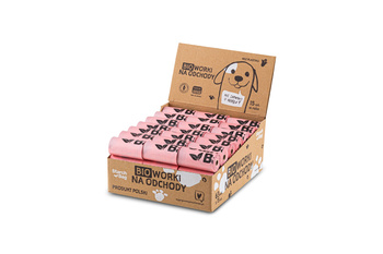 STARCHBAG Kompostowalne BIOworki na odchody 63 rolki x 15szt, kol. róż