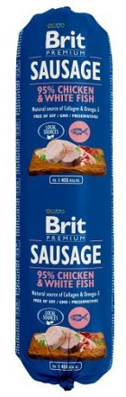 BRIT PREMIUM SAUSAGE 800g CHICKEN&FISH /12
