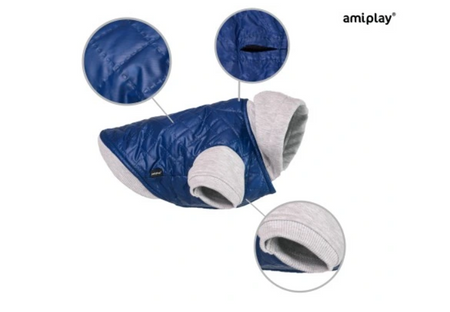 amiplay Boston 37 cm Kurtka puchowa z kapturem dla psa
