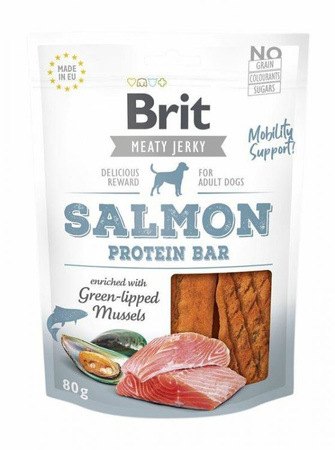 BRIT PIES 80g SNACK JERKY SALMON PROTEIN BAR