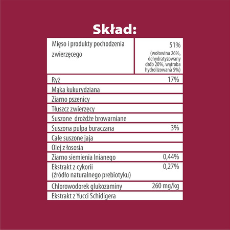 Karma sucha dla psa PUPIL Premium MINI bogata w wołowinę 1,6 kg