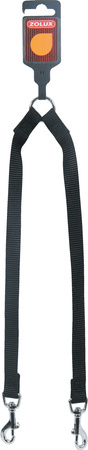 Zolux Smycz dla psa podwójna nylonowa 15 mm/40 cm kol. czarny