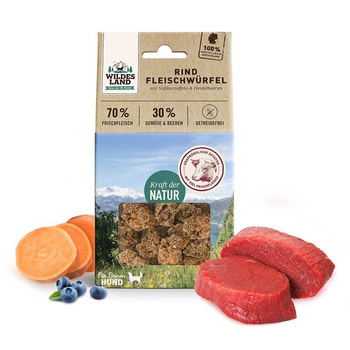 WILDES LAND DOG Fleischwürfel Rind - kostki z mięsa wołowego (100g)