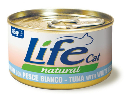 LIFE CAT pusz.85g TUNA + WHITE FISH /24
