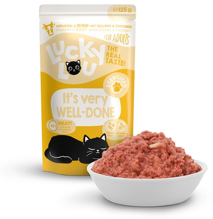 Lucky Lou Lifestage Sterilized Drób i wołowina saszetka 125g