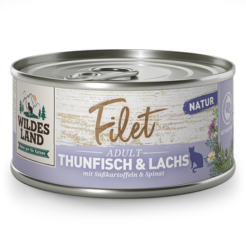 WILDES LAND CAT Thunfisch Lachs Filet - filety z tuńczyka i łososia (80g)