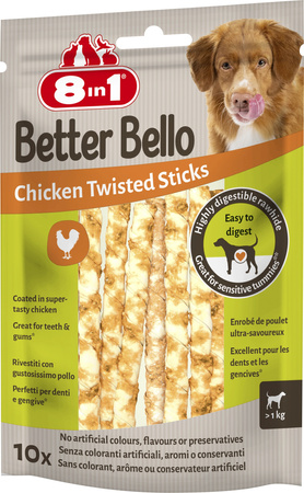 8IN1 Przysmak dla psa BetterBello Stick kolagen delikatny żołądek kurczak