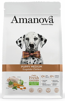 Amanova Dog Puppy Medium Exquisite Chicken - kurczak 12kg
