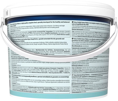 TETRA Cichlid Colour Pellets 10 L wiadro , pokarm dla ryb pielęgnicowatych