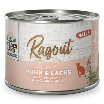 WILDES LAND CAT Ragout Huhn Lachs - kurczak z łososiem (180g)