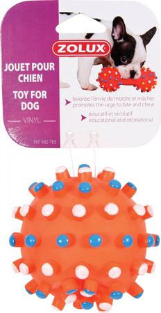 ZOLUX Zabawka winylowa dla psa Piłka z wypustkami 9 cm