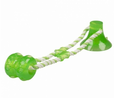 DUVO+ ZABAWKA GUMOWA Z PRZYSSAWKĄ+SZNUR ZIELONA 12427