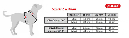 ZOLUX Szelki dla psa taśma Cushion 25mm - kol. czarny