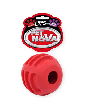 PET NOVA TPR FOODBALL  RED 6cm      /10