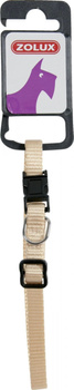 Zolux Obroża nylonowa dla psa regulowana 10 mm kol. beżowy