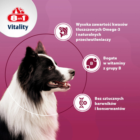 8in1 Vitality Drożdże piwne dla psów skóra i sierść 260tb
